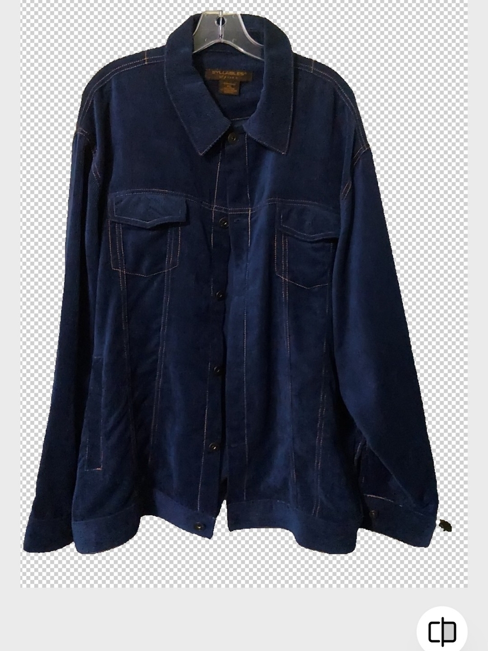Men's Navy Blue Suede Suit S42 by Syllable